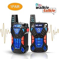zizwe Kids Walkie Talkies, 8 Channels Long Distance Two-Way Radio, Cool Yard Toys, (1 Pair)