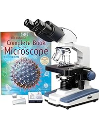 2000 X LED Microscopio Binocular de laboratorio con 3d etapa + libro & pre cleaned Slide Set