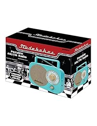 Radio AM FM transportable Studebaker Radio en color cerceta Turquoise