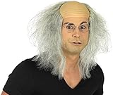 SUKRAGRAHA MADMAN BALD COSTUME WIG MAD SCIENTIST DR costume