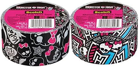 Scotch Duct Tape, Freaky Fab and Monster High Two Pack, 1.88-Inch by 10-Yard/Roll