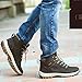 YZHYXS Men's Boots Winter Waterproof Leather Outdoor Hiking Shoes Black Brown