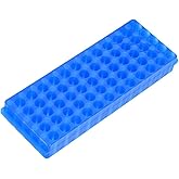 1Pcs Tube Rack,Microcentrifuge Tube Rack, Double-Sided Plate Centrifugal Pipe Rack, for 0.5ml-2ml Centrifugal Pipe, 60 Holes (Blue)