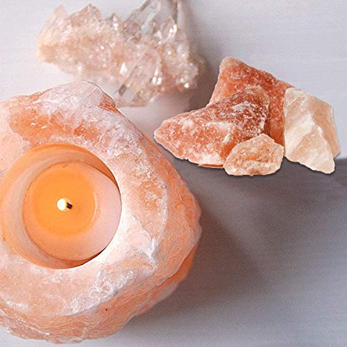 Himalayan Glow 3027 Natural Pink Salt Candle Holder - Thumbnail 4