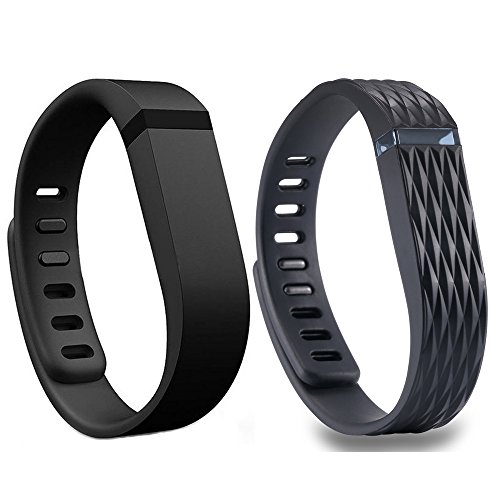 I-SMILE 2pcs Replacement Bands with Metal Clasps Wireless Activity Bracelet Sport Wristband For Fitbit Flex(No tracker, Replacement Bands Only) & Silicon Fastener Ring