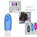 INNERNEED Silicone Travel Bottles Set, Leakproof Squeezable Travel Size Containers for Toiletries, Shampoo, Conditioner, Soap, TSA Approved (3 oz)