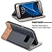 WenBelle for Galaxy S7 Wallet Case, Stand Feature,Double Layer Shock Absorbing PU Color Matching Leather Wallet Cover Flip Cases for Samsung Galaxy S7 5.1 inch(Blue)