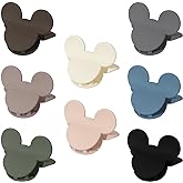 BOUNIQ 8 Pcs Hair Claw Clips Small Mouse Ear Hair Clips Matte 2.5'' Non-Slip Jaw Clips for Thin and Medium Hair Hair Accessories for Women Girls