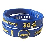ENJOY 11 NBA Basketball Team Adjustable Silicone Bracelets Wristbands, a set of two (Curry)