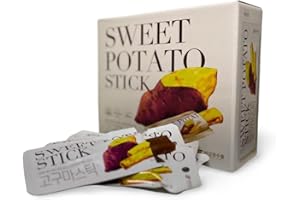 GE GANGWON EXPORT Dried Sweet Potato Snacks Individually Wrapped [25] – 100% Natural Vegan Sweet Potato Sticks – No Added Sweeteners, Gluten or GMOs – Korean Dried Sweet Potatoes Treats – Vegan Snacks by Gangwon Export