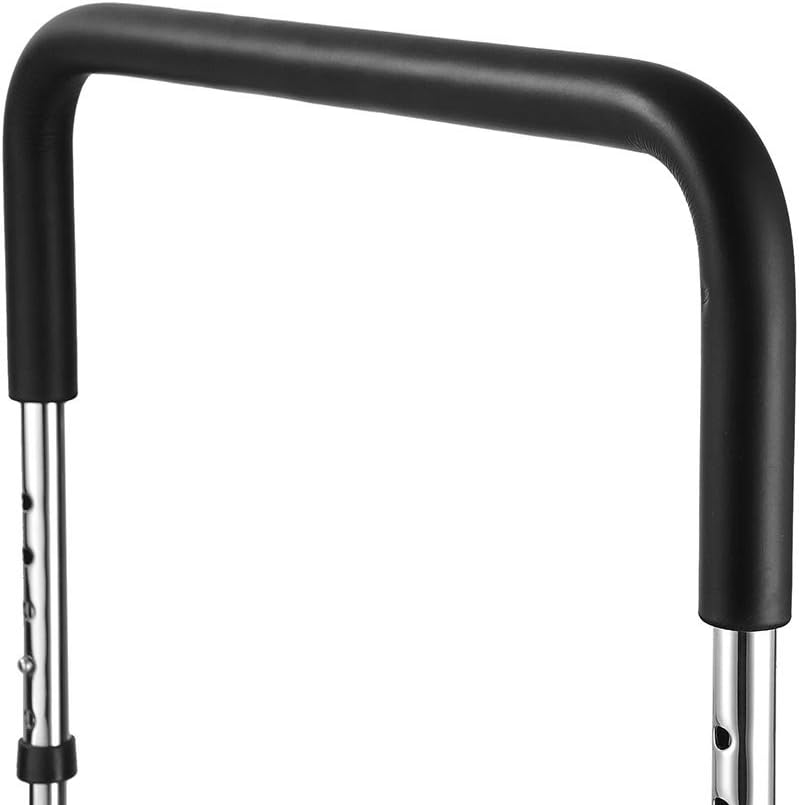 AW Medical Supply Bed Rail Handle Adjustable Height Bed Assist Bar Grab Bar Safety Hand Rail with Safety Strap: Health & Personal Care