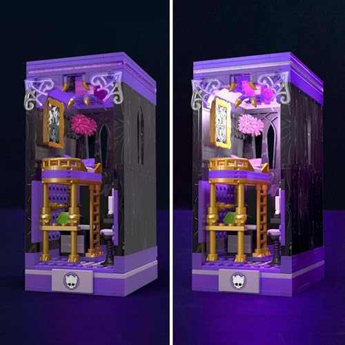 MEGA Monster High Clawdeen Terrolair Building Blocks Set That Opens Like A Book with Action Figure, Nook Book, 299 Pieces, Toy Gift for Boys and Girls +13 Years, HXM32