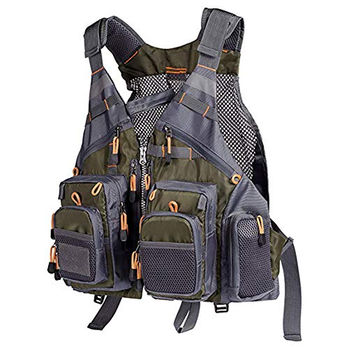 Panegy Herren Outdoor jagdsport Angelweste Fliegenfischen Tintenfischangeln Praktisch Weste Draussen Reise Leichte Jacke Mantel – Bild 4