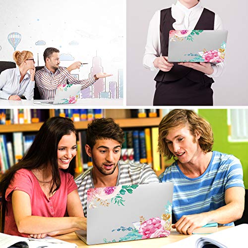 HRH Watercolor Rose Clear Glossy Design Laptop Body Shell Protective Hard Case for Apple MacBook Newest Air 13" Inch with Retina Display fit Fingerprint Touch ID (Model A1932,2018 Release)