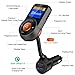 (Upgraded Version) Bluetooth FM Transmitter, Auto-Scan FM Wireless In-Car Radio Transmitter Adapter w/Quick Charge 3.0 and 2.4A Dual USB Port, Support AUX Output TF Card Slot 1.4 Inch Display