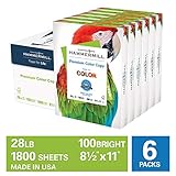 Hammermill Premium Color Copy 28lb Copy Paper, 8.5x11, 6 Pack Case, 1,800 Sheets, Made in USA, Sourced From American Family Tree Farms, 100 Bright, Acid Free, Premium Color Copy Printer Paper, 102700C