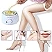 Waxing Kit Hot Wax Warmer kit with 4 Flavors Hard Pearl Beans, Painless Hair Removal Wax heater Machine for Women Men's Body Brazilian Gigi Ear Nose Leg at Home with 10 Applicator Sticks 2 Mask Stick