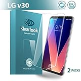 LG V30 Screen Protector, Klearlook [2 Pack HD Clear TPU] [Non-Glass] [Full Edge Coverage] (Wet-Applied) Screen Protector for LG V30
