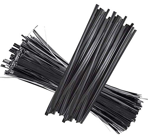 Plastic Twist Ties Twist Tie Cable Ties Cable Tie,800 Pack 6 Inch Twist Ties for Party Cello Candy Bags Cake Pops (Black)