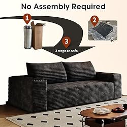 63" Cloud Loveseat Boneless Sofa Couch in a Box, No