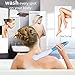 6 in 1 Waterproof Electric Facial & Body Cleansing Brush with 2 Speeds Setting for Skin Care, Include Detachable Handle & 5 Brush Head and Cute Cosmetic Bag (blue)