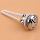 KtbeYTi 2 Pcs Standard 38 mm Toilet Button Dual Push Button Silver view 2