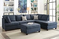 Poundex Bobkona Kemen 2-Pieces Sectional Sofa