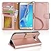 Arae Galaxy J7 Wallet Case with Kickstand and Flip Cover, Rosegold