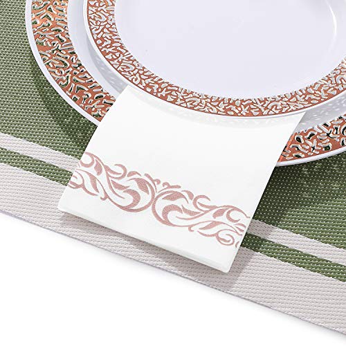 [100 Pack] Disposable Bathroom Napkins, SingleUse Guest Towels, Soft