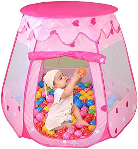 Child Tent, Ball Pool Pop Up Easy Folding Large Size for children/Baby, Kids and Toddlers-Indoor-Outside (Pink)