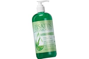 SATIN SMOOTH Aloe Vera Gel, Post-Wax Soothing Formula to Reduce Redness and Soothe Irritated Skin, Hydrating Care for Face, Body, and Hair, 16 fl oz.