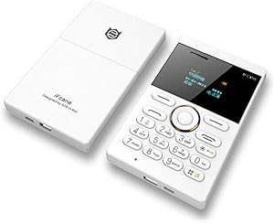 iFcane E1 Quad Band GSM Unlocked Mini Card Phone 1.0 inch Bluetooth 2.0 MP3 FM Alarm Clock Mini Students Cellphone (White)