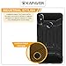 KAPAVER® Rugged Back Cover Case for Xiaomi Mi Max 3 MIL-STD 810G Officially Drop Tested Solid Black Shock Proof Slim Armor Patent Design - (Black)
