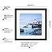Americanflat 11x11 Floating Frame in Black with Polished Glass and Hanging Hardware Included - Also Use 8x10 or 5x7 Photos for Floating Effect - Horizontal and Vertical Formats for Wall
