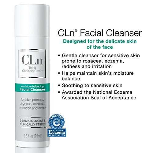 CLn Facial Cleanser Sensitive Skin Facial Cleanser, For Skin Prone to Dryness, Eczema, Rosacea