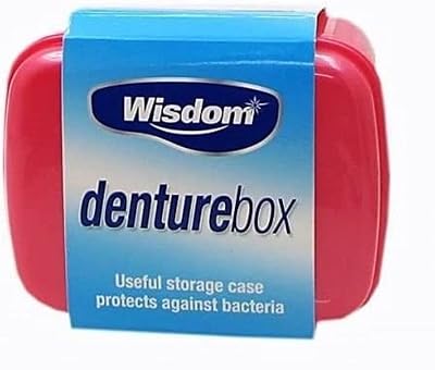 Wisdom Denture Box Storage Container Assorted Colours 94mm x 58mm