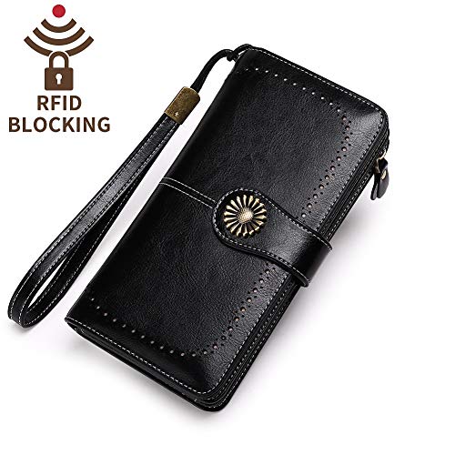 1 Elegant+Wallets+Capacity+Leather+Trifold