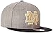 New Era NCAA Notre Dame Fighting Irish Bind Back 9Fifty Snapback Cap, Small/Medium, Gray