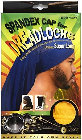 King.J Super Long Unisex Spandex Cap For Dreadlocks (Yellow)
