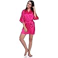 CuteOn Kids Girl's Satin Silky Kimono Robe for Spa Wedding Birthday Party Gifts