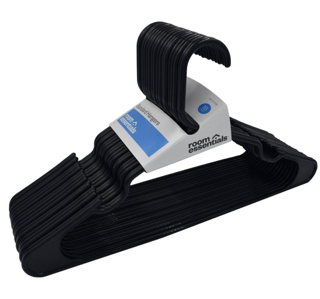 Room Essentials 18-Pack Hangers (Black)