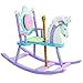 Wildkin Kids Carousel Wooden Rocking Horse Chair for Boys and Girls, Perfect for Toddlers and Little Kids, Features Padded Backrest, Rocker Measures 35 x 15 x 27 Inches, Assembly Required