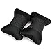 CAMTOA 2PCS Car Neck Pillow (Soft Version) Lovely Breathe Car Auto Head Neck Rest Cushion Headrest Pillow Pad (Black)