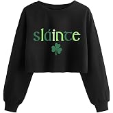 Boikukx Women's Halloween Witch Vintage Graphic Crop Sweatshirt | Fall Spooky Season Lantern Long Sleeve Cropped Pullover Tops