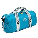 OUTRY Foldable Travel Duffle Bag, Lightweight Gym Bag, 30L(8gal) (Blue)