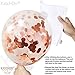 Rose Gold Confetti Balloons Decorations – Pack of 30, 12 Inch, Great for Bridal Shower Decorations and Birthdays | Rose Gold Party Decorations | Pre-filled Rose Gold Confetti Metallic Latex Balloons