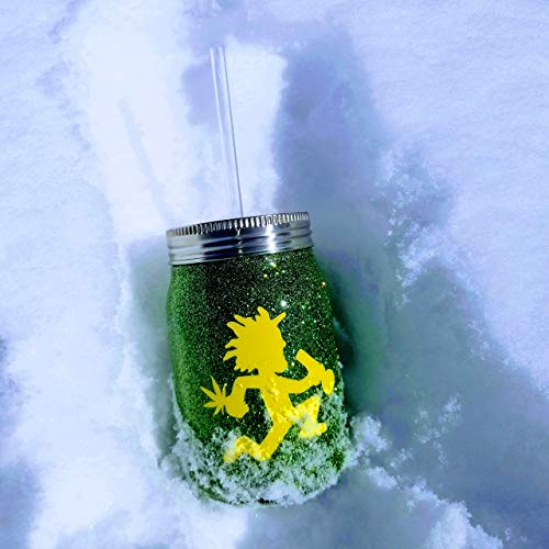 Stainless Steel Travel Mug Glitter Mason Jar - 420 Running Man - Gift - Thumbnail 3