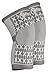 ForKnees Knee Braces: Magnetic Compression Knee Brace Sleeve for Support. 1 Pair, Gray/White, Medium/Large