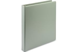 Samsill Plant Based Durable D-Ring Binders – 0.5 Inch 3 Ring Binder with 125 Sheet Capacity, Made in The USA Eco Friendly School and Office Supplies (Single, Sage)