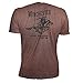Official Winchester Men's Limited Edition Vintage Rider Graphic Short Sleeve T-shirt (Large, Heathered Russet)